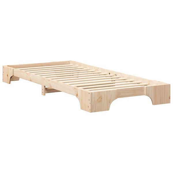vidaXL Bedframe Bruin 100 x 210 cm Massief grenenhout