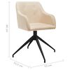 vidaXL Eetkamerstoelen 4 st draaibaar stof cr&egrave;mekleurig