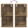 vidaXL Wandgemonteerde TV-kasten 2 pcs Artisan Eiken 30,5 x 30 x 60 cm
