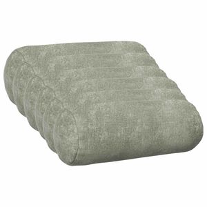 vidaXL Kussensloop 6 pcs HEERLEN Groen &Oslash; 15 x 40 cm Chenille Stof