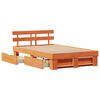 vidaXL Bedframe met lade Wasbruin 120 x 200 cm Massief grenenhout