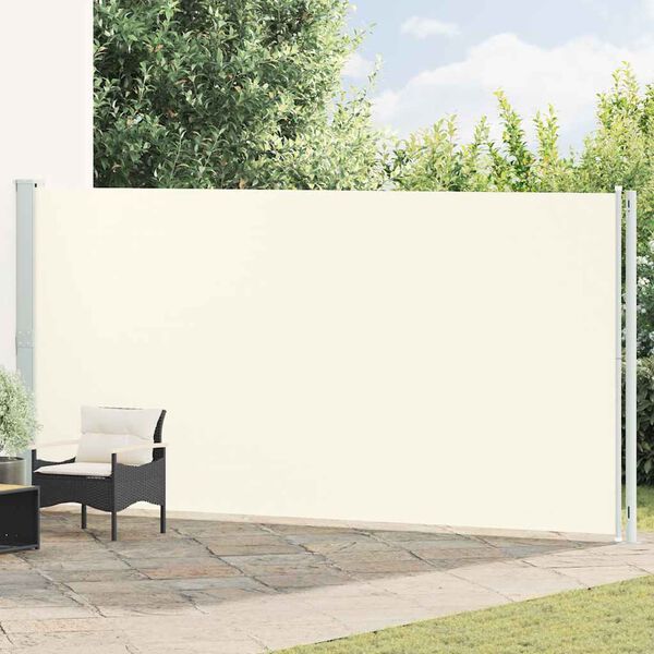vidaXL Tuinscherm uittrekbaar 200x600 cm cr&egrave;me