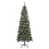 vidaXL Kunstkerstboom met 300 LED Groen 240 cm PVC en Plastic en Staal
