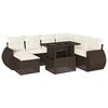 vidaXL 8-delige Loungeset met kussens poly rattan bruin