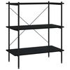vidaXL Opbergrek 3-laags 80x40x92 cm zwart