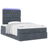 vidaXL Ottoman bed met matrassen en LED's 120x200cm fluweel