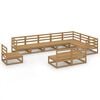 vidaXL 10-delige Loungeset massief grenenhout honingbruin