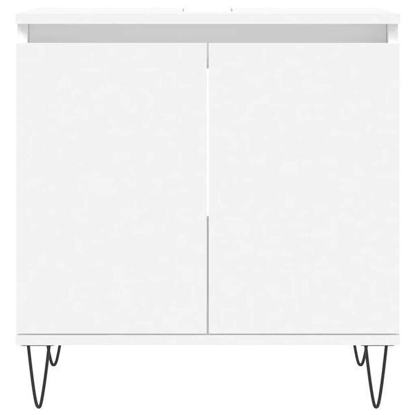 vidaXL Badkamerkast 58x33x60 cm bewerkt hout wit