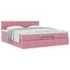 vidaXL Ottoman bed met matras 180x200 cm fluweel roze