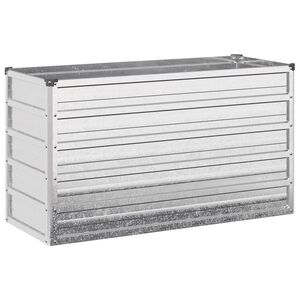 vidaXL Verhoogd Tuinbed Zilverkleurig 100 x 40 x 55 cm gegalvaniseerd