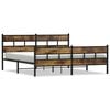 vidaXL Bedframe zonder matras metaal gerookt eikenkleurig 193x203 cm
