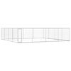 vidaXL Hondenkennel voor buiten 760x760x185 cm gegalvaniseerd staal