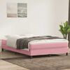 vidaXL Boxspring met matras fluweel roze 140x220 cm