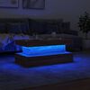 vidaXL Salontafel met LED-verlichting 90x50x40 cm bruin eikenkleur