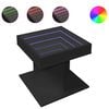 vidaXL Salontafel met LED 50x50x45 cm bewerkt hout zwart