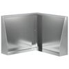 vidaXL Keerwand 50 x 50 x 40 cm Gegalvaniseerd staal zilver