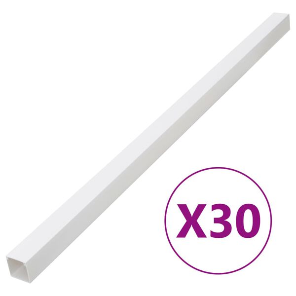 vidaXL Kabelgoot 33x33 mm 30 m PVC