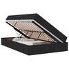 vidaXL Opbergbed met matras met opslag Zwart 120 x 200 cm Polyester