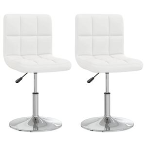 vidaXL Eetkamerstoelen 2 st kunstleer wit