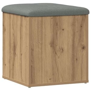 vidaXL Opbergbankje 42x42x45 cm bewerkt hout artisanaal eikenkleur
