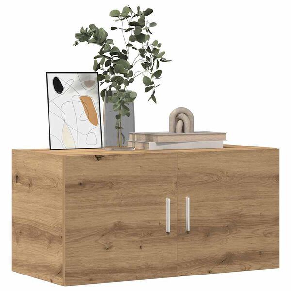 vidaXL Wandkast 80x39x40 cm bewerkt hout artisanaal eikenkleurig