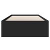 vidaXL Bedframe bewerkt hout zwart 100x200 cm