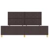vidaXL Bedframe met hoofdeinde Donkerbruin 200 x 200 cm Stof