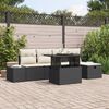 vidaXL Tuin Sofa Set 6 pcs Zwart Poly riet