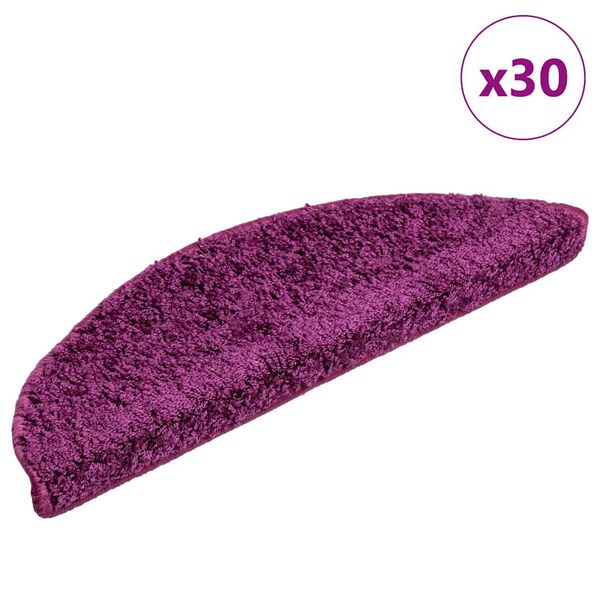 vidaXL Trapmatten 30 st 56x17x3 cm Violet Halfrond