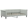 vidaXL Slaapbank 90x190 cm fluweel lichtgrijs