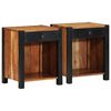 vidaXL Nachtkastje 2 st Bruin 40 x 35 x 50 cm Massief Acaciahout