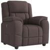 vidaXL Fauteuil verstelbaar stof donkerbruin