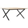 vidaXL Salontafel X-frame 90x90x45 cm massief grenenhout en staal
