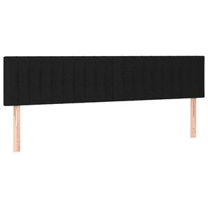 vidaXL Hoofdborden 160x5x78/88 cm stof zwart
