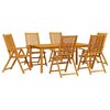 vidaXL Tuin eettafelset 7 st Bruin Massief Acaciahout
