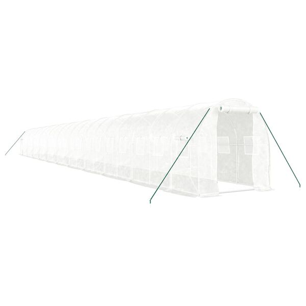 vidaXL Tuinkas met stalen frame 44 m&sup2; 22x2x2 m wit