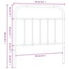 vidaXL Hoofdbord metaal zwart 80 cm