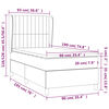 vidaXL Boxspring met matras fluweel donkergrijs 90x190 cm
