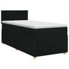 vidaXL Boxspringbed met matras met hoofdeinde Zwart 90 x 190 cm Stof