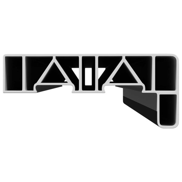 vidaXL Raamsokkel Zwart met Houten Structuur 100 x 15 x 4,5 cm PVC