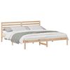 vidaXL Bedframe met hoofdeinde Bruin 200 x 200 cm Massief grenenhout