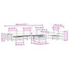 vidaXL 10-delige Loungeset massief grenenhout wit