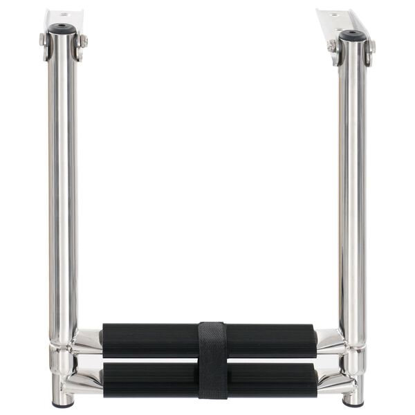 vidaXL Boordladder inklapbaar met 2 sporten roestvrij staal