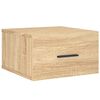 vidaXL Nachtkastje wandgemonteerd 35x35x20 cm sonoma eikenkleurig