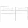 vidaXL Vervangend hoofdbord 200 cm metaal wit