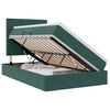 vidaXL LED Opslagbed met Matras Donkergroen 120 x 200 cm Fluweel