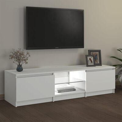 vidaXL Tv-meubel met LED-verlichting 140x40x35,5 cm wit