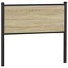 vidaXL Vervangend hoofdbord 107 cm bewerkt hout en staal sonoma eikenkleurig