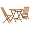 vidaXL Tuin eettafelset 3 st Bruin Massief Acaciahout