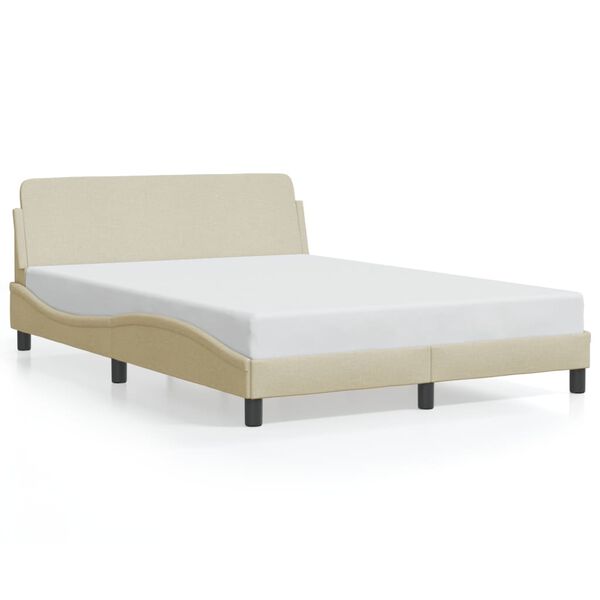 vidaXL Bedframe "Dover" stof cr&egrave;mekleurig 140x190 cm